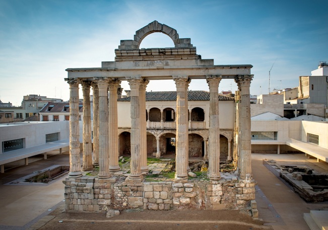 Templo de Diana en Mérida.Ciudades Patrimonio